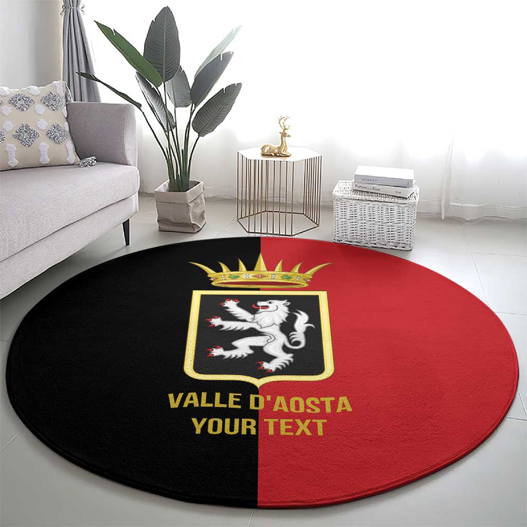 Personalized Italy Aosta Valley Round Carpet Inspiration Flags Style