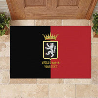 Personalized Italy Aosta Valley Rubber Doormat Inspiration Flags Style