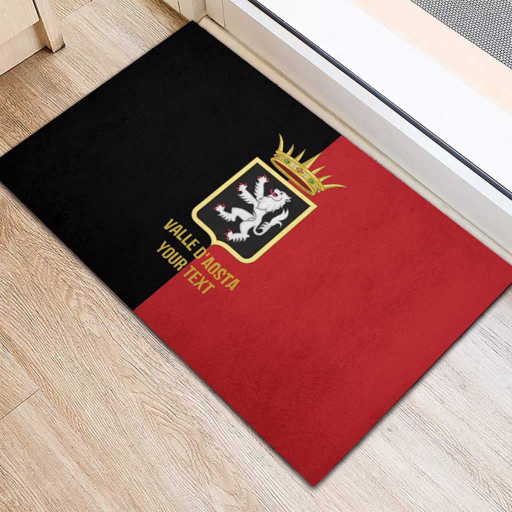 Personalized Italy Aosta Valley Rubber Doormat Inspiration Flags Style