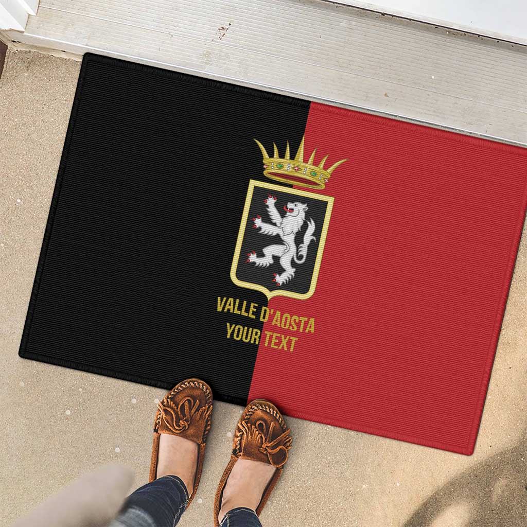 Personalized Italy Aosta Valley Rubber Doormat Inspiration Flags Style