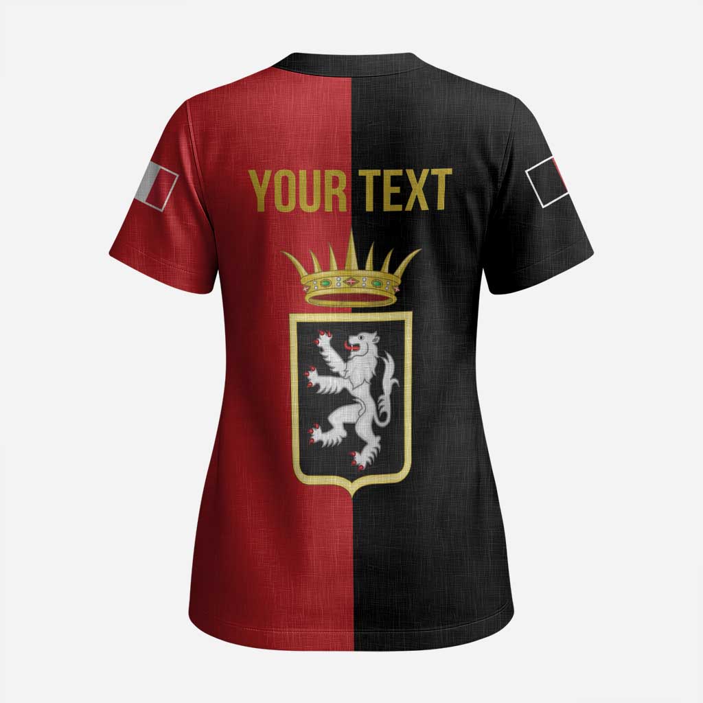 Personalized Italy Aosta Valley Scrub Top Inspiration Flags Style - Wonder Print Shop