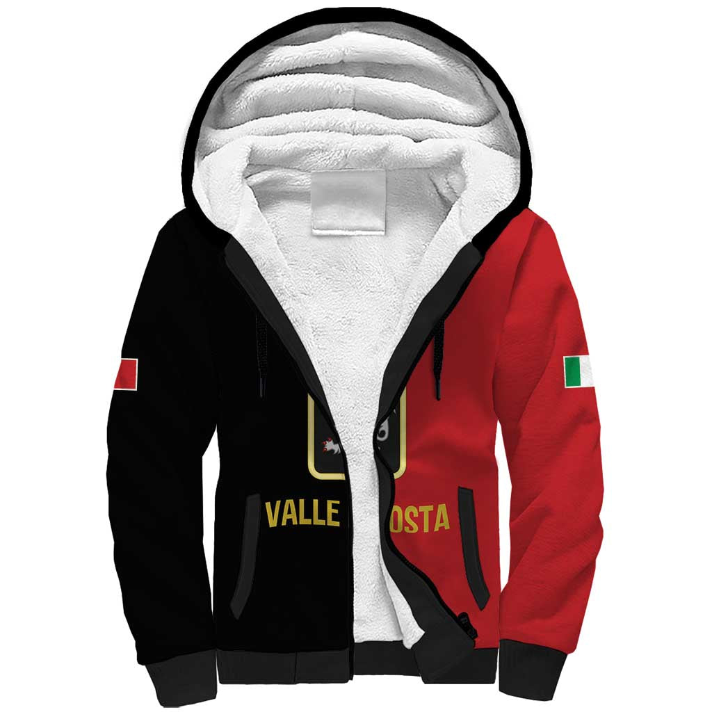 Personalized Italy Aosta Valley Sherpa Hoodie Inspiration Flags Style