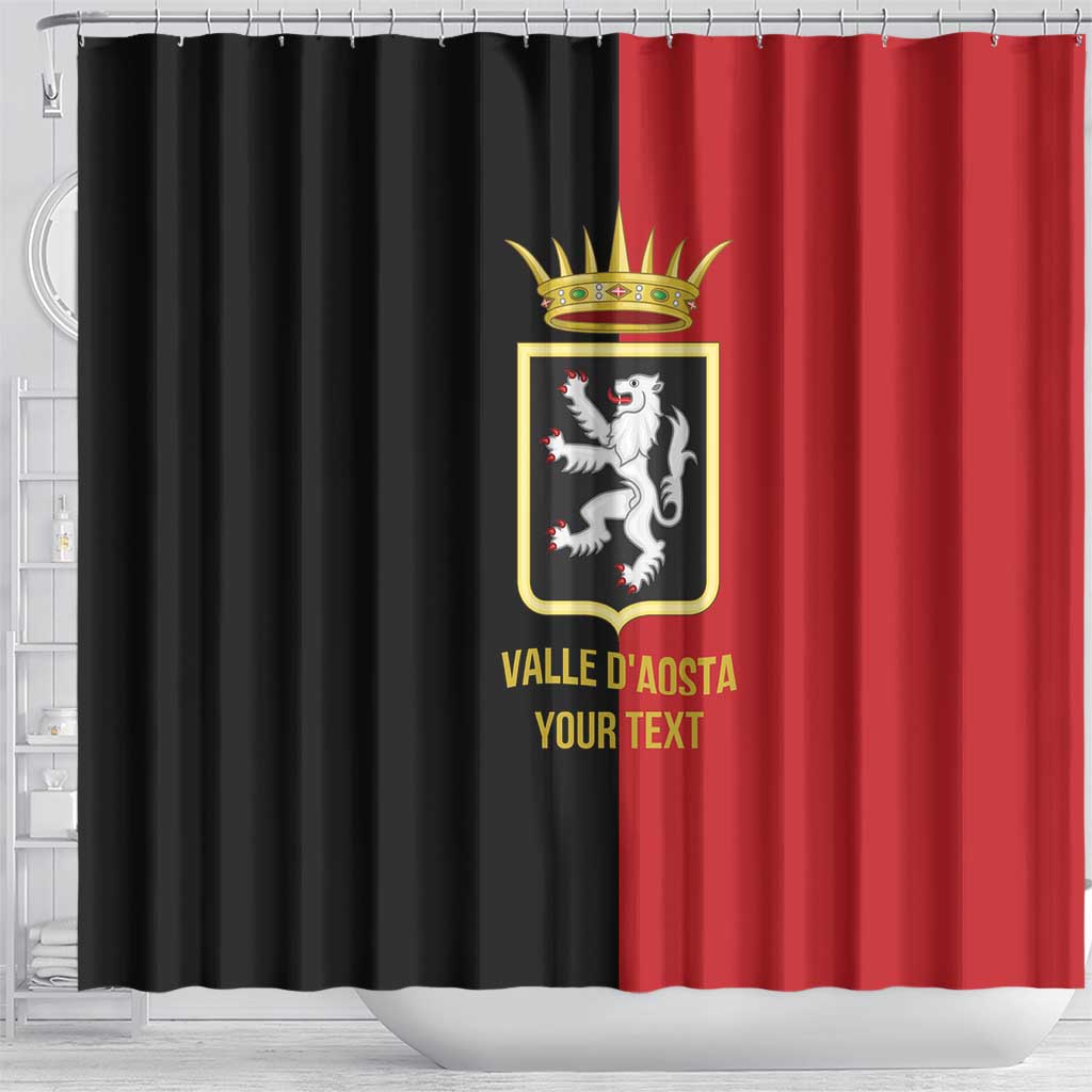 Personalized Italy Aosta Valley Shower Curtain Inspiration Flags Style