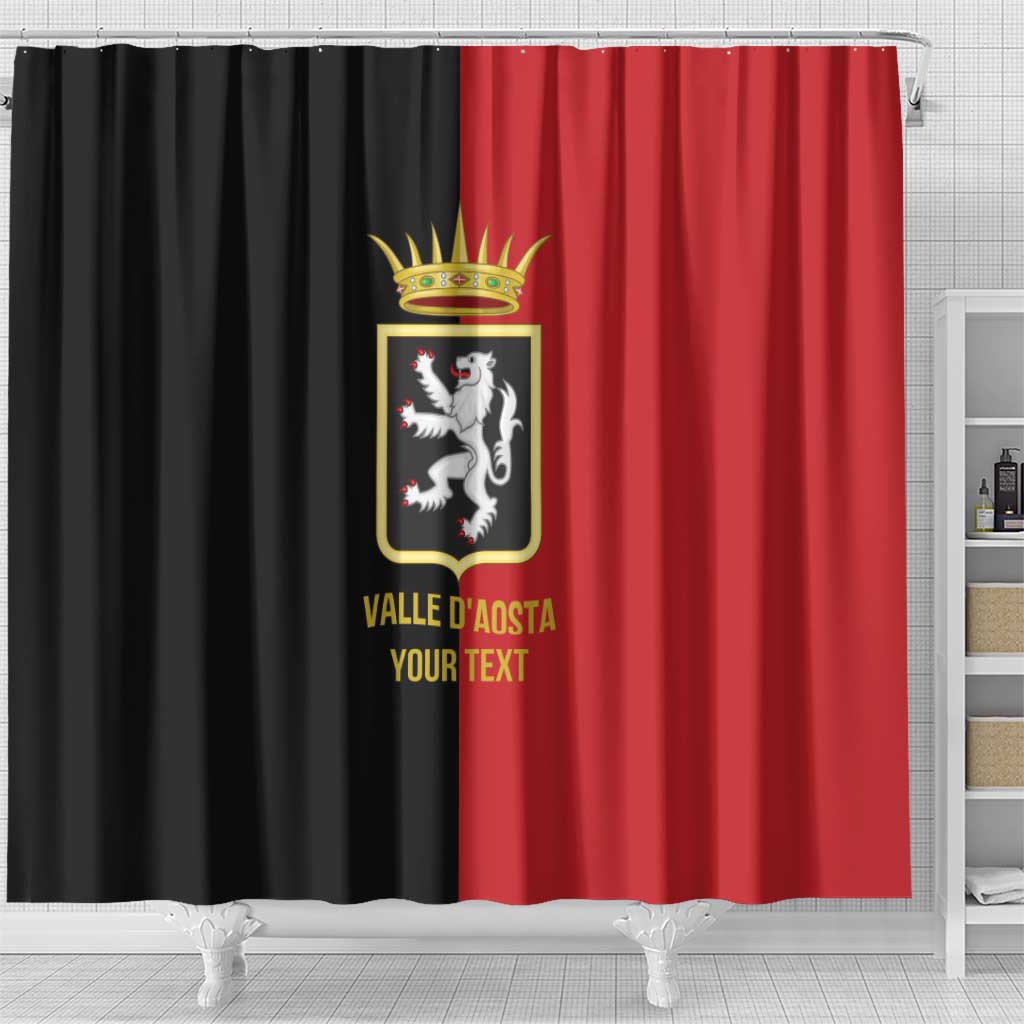 Personalized Italy Aosta Valley Shower Curtain Inspiration Flags Style