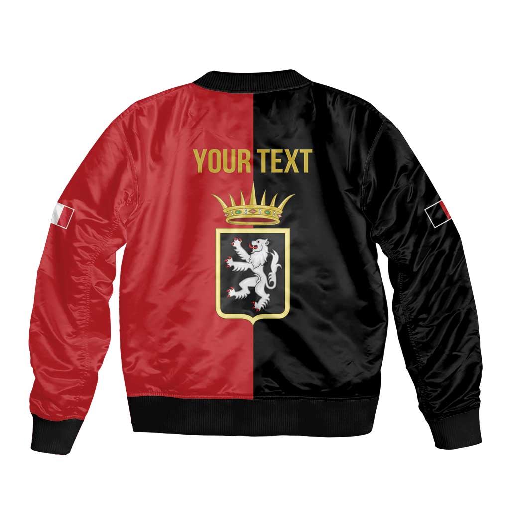Personalized Italy Aosta Valley Sleeve Zip Bomber Jacket Inspiration Flags Style