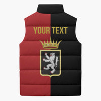 Personalized Italy Aosta Valley Sleeveless Puffer Jacket Inspiration Flags Style - Wonder Print Shop