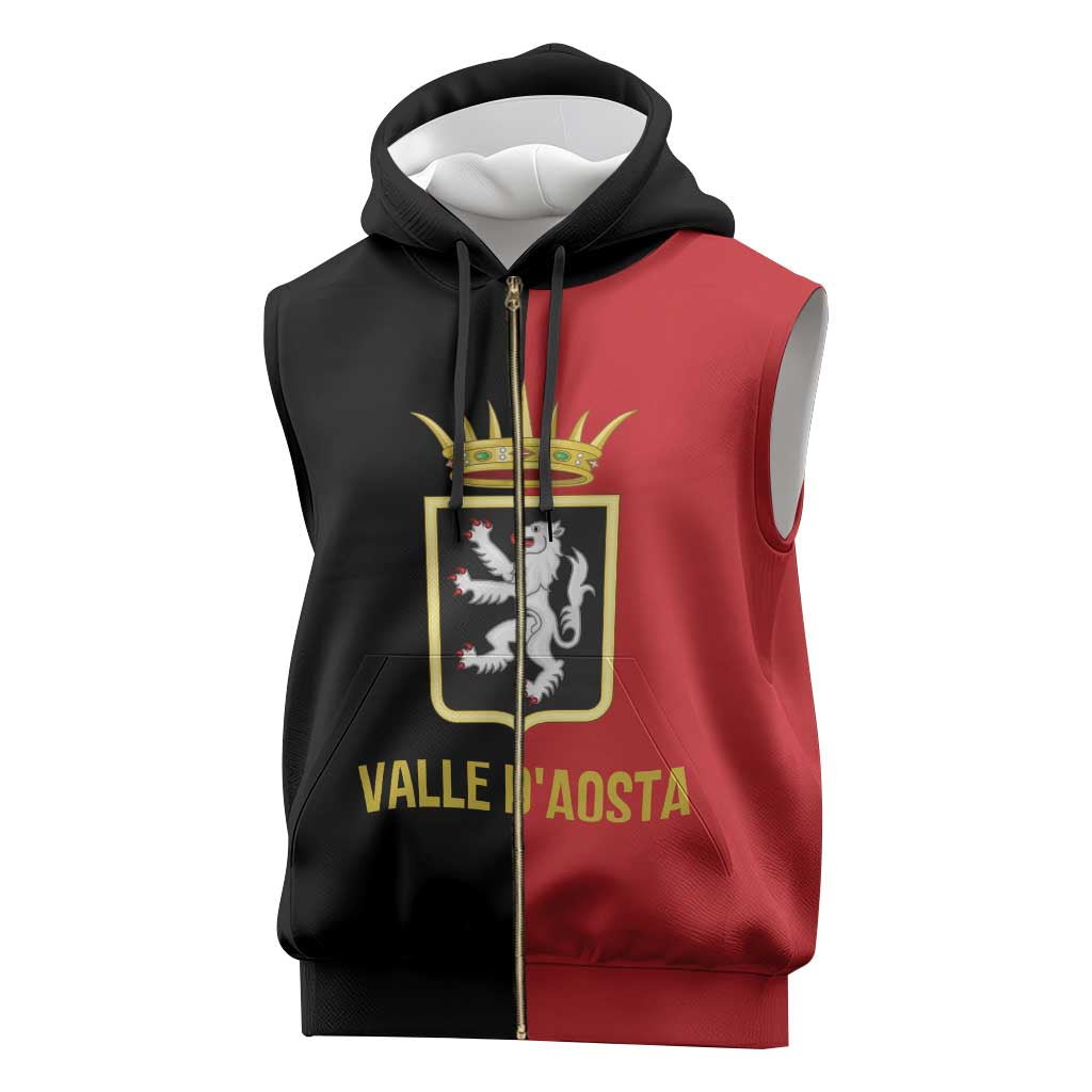 Personalized Italy Aosta Valley Sleeveless Zip Hoodie Inspiration Flags Style - Wonder Print Shop