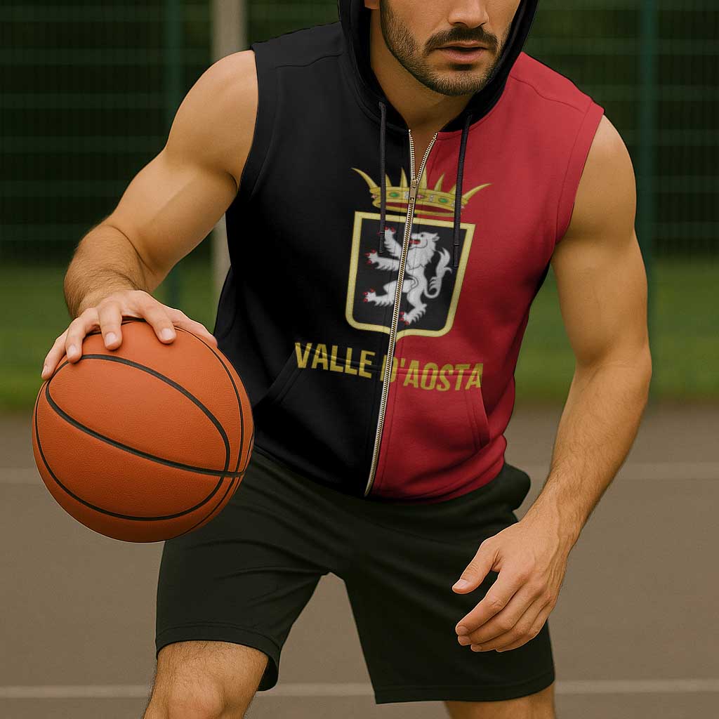 Personalized Italy Aosta Valley Sleeveless Zip Hoodie Inspiration Flags Style - Wonder Print Shop