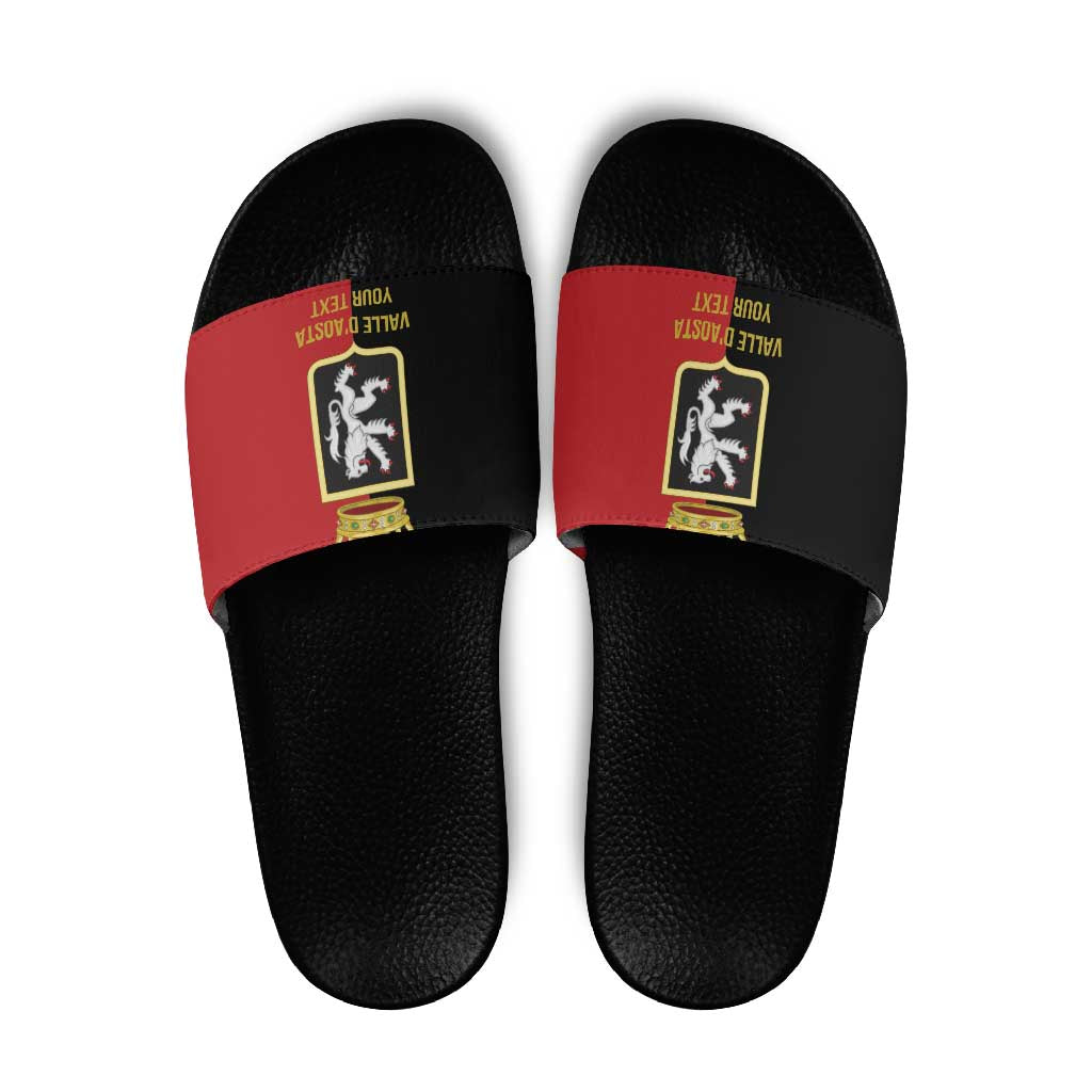 Personalized Italy Aosta Valley Slide Sandals Inspiration Flags Style - Wonder Print Shop