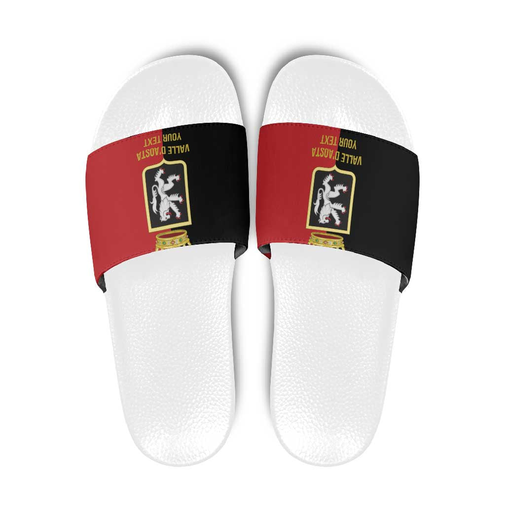 Personalized Italy Aosta Valley Slide Sandals Inspiration Flags Style - Wonder Print Shop