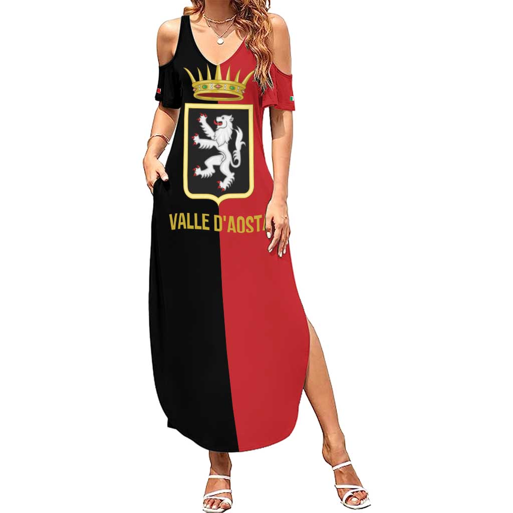 Personalized Italy Aosta Valley Summer Maxi Dress Inspiration Flags Style