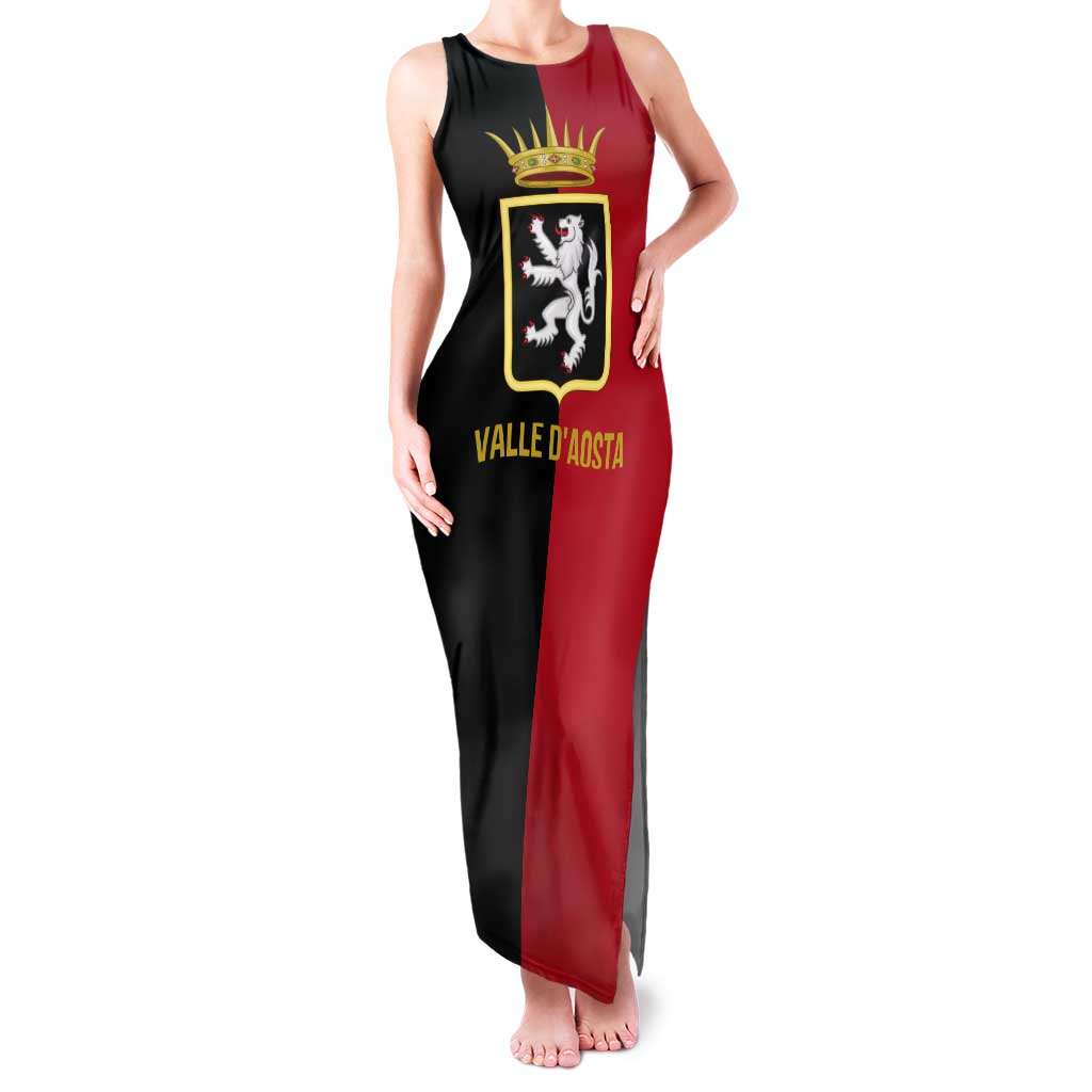 Personalized Italy Aosta Valley Tank Maxi Dress Inspiration Flags Style