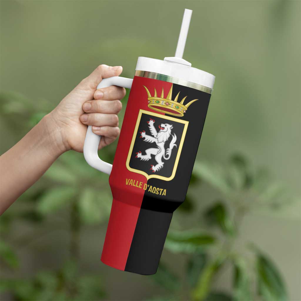 Personalized Italy Aosta Valley Tumbler With Handle Inspiration Flags Style