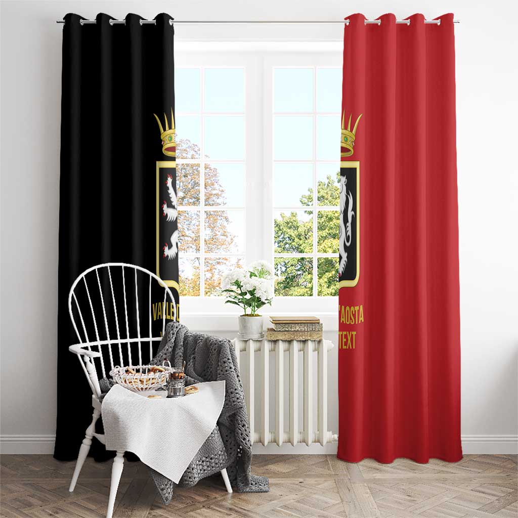 Personalized Italy Aosta Valley Window Curtain Inspiration Flags Style