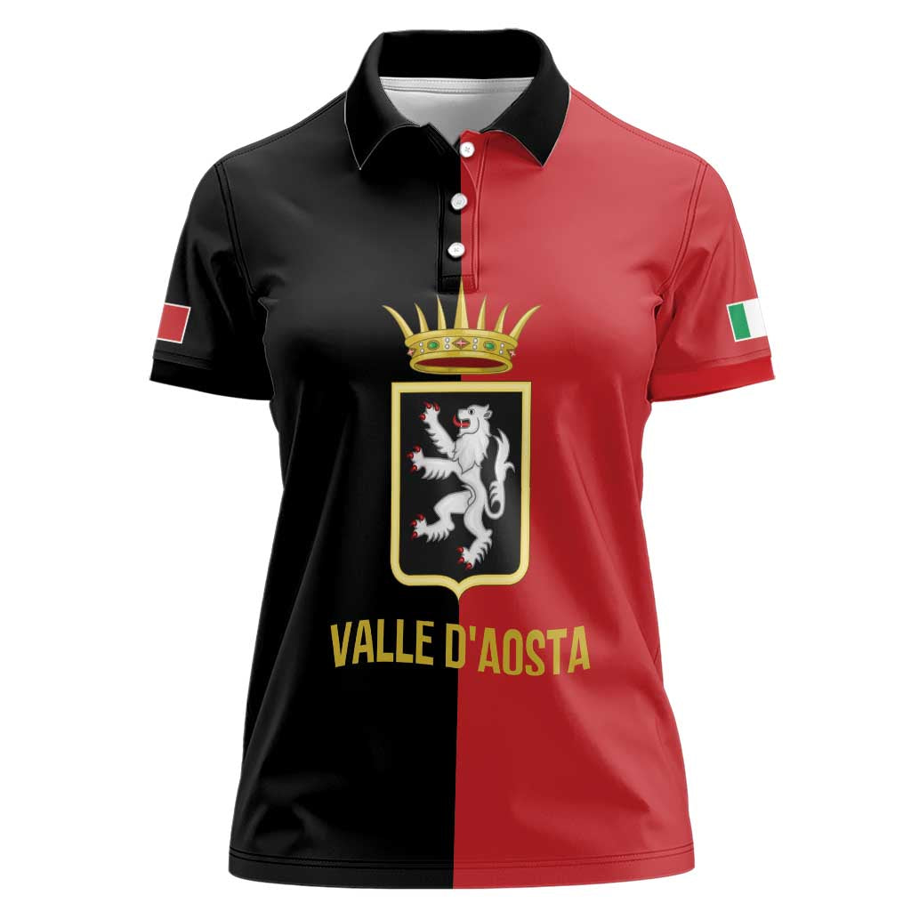 Personalized Italy Aosta Valley Women Polo Shirt Inspiration Flags Style