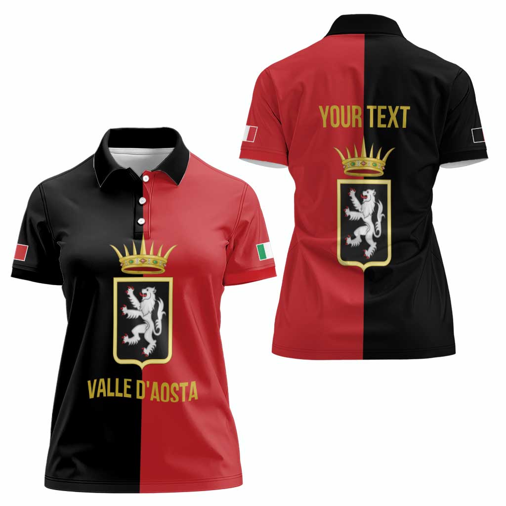 Personalized Italy Aosta Valley Women Polo Shirt Inspiration Flags Style