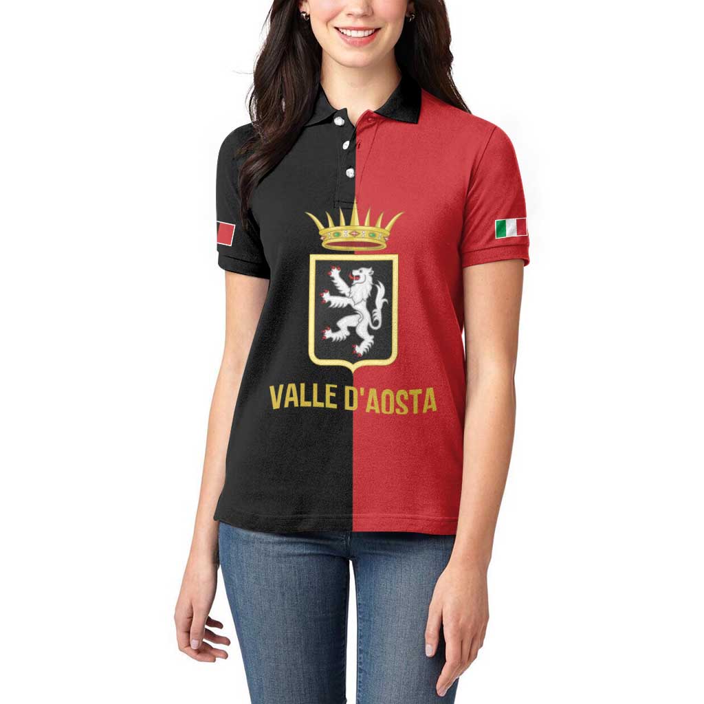 Personalized Italy Aosta Valley Women Polo Shirt Inspiration Flags Style