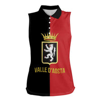 Personalized Italy Aosta Valley Women Sleeveless Polo Shirt Inspiration Flags Style