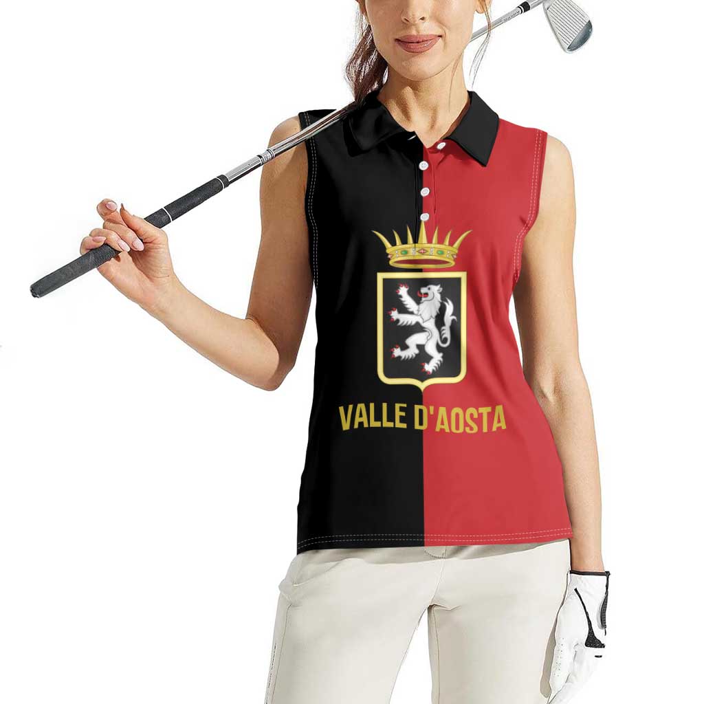Personalized Italy Aosta Valley Women Sleeveless Polo Shirt Inspiration Flags Style