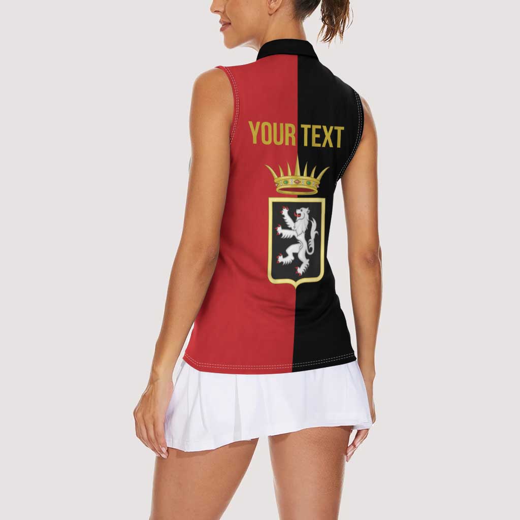 Personalized Italy Aosta Valley Women Sleeveless Polo Shirt Inspiration Flags Style