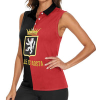 Personalized Italy Aosta Valley Women Sleeveless Polo Shirt Inspiration Flags Style