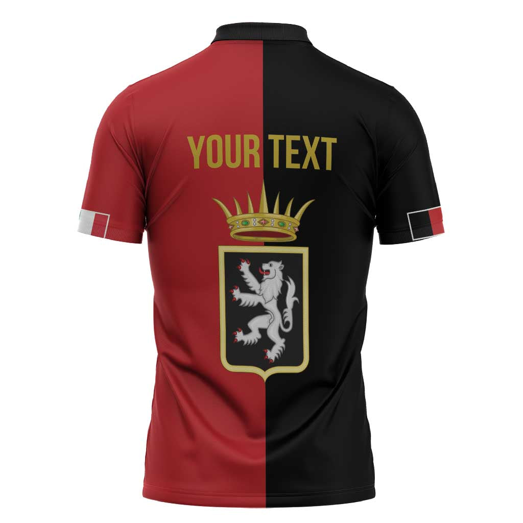 Personalized Italy Aosta Valley Zipper Polo Shirt Inspiration Flags Style - Wonder Print Shop