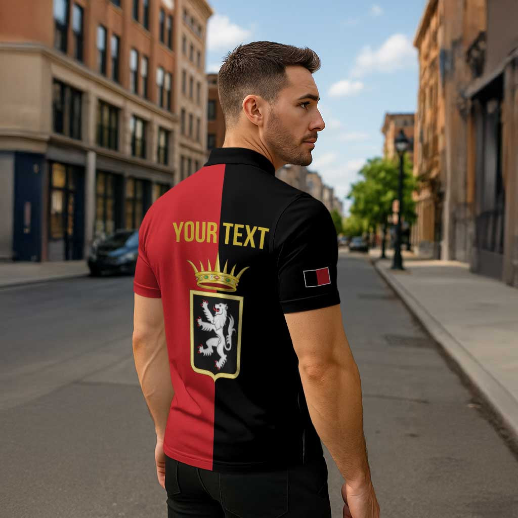 Personalized Italy Aosta Valley Zipper Polo Shirt Inspiration Flags Style - Wonder Print Shop