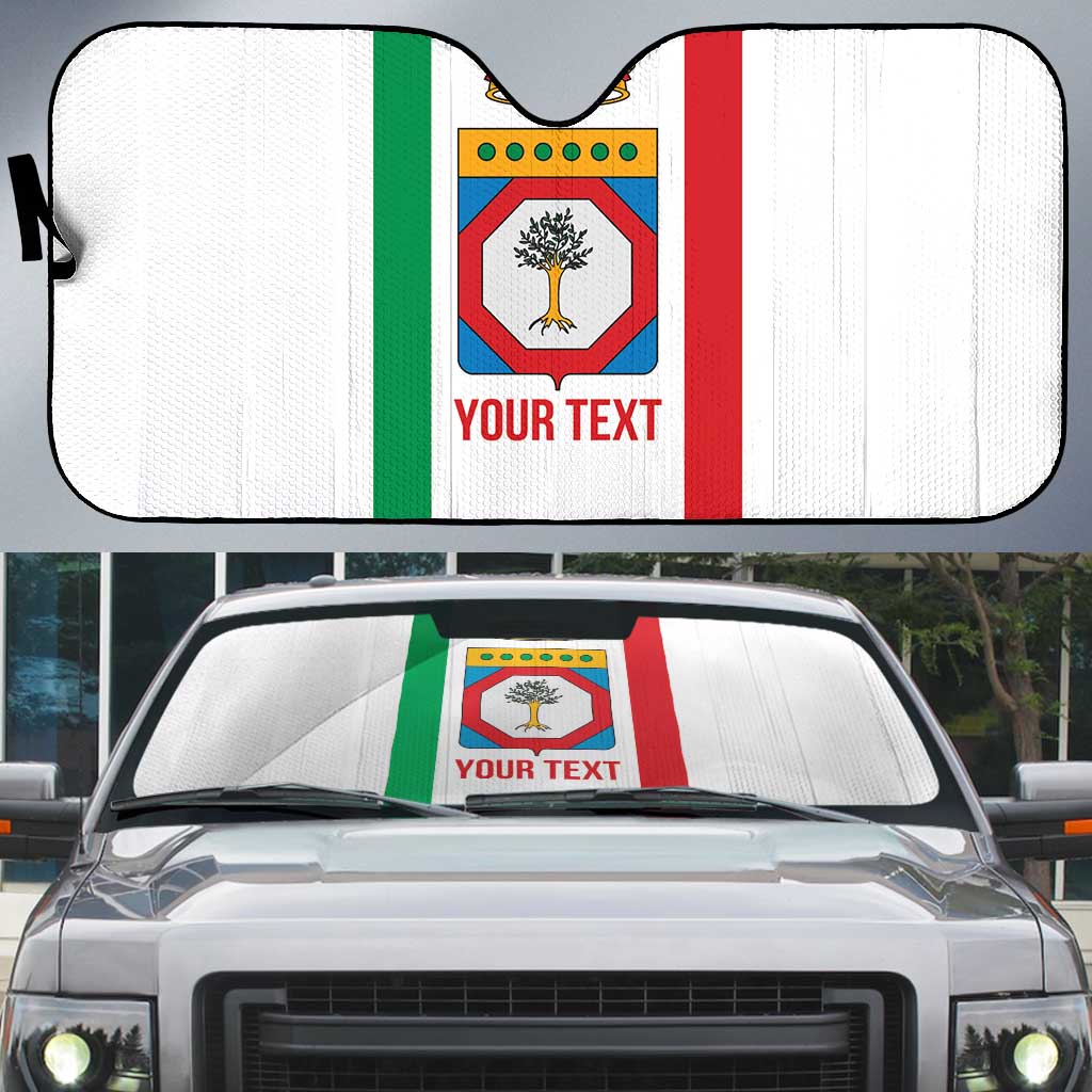 Personalized Italy Apulia Auto Sun Shade Inspiration Flags Style - Wonder Print Shop
