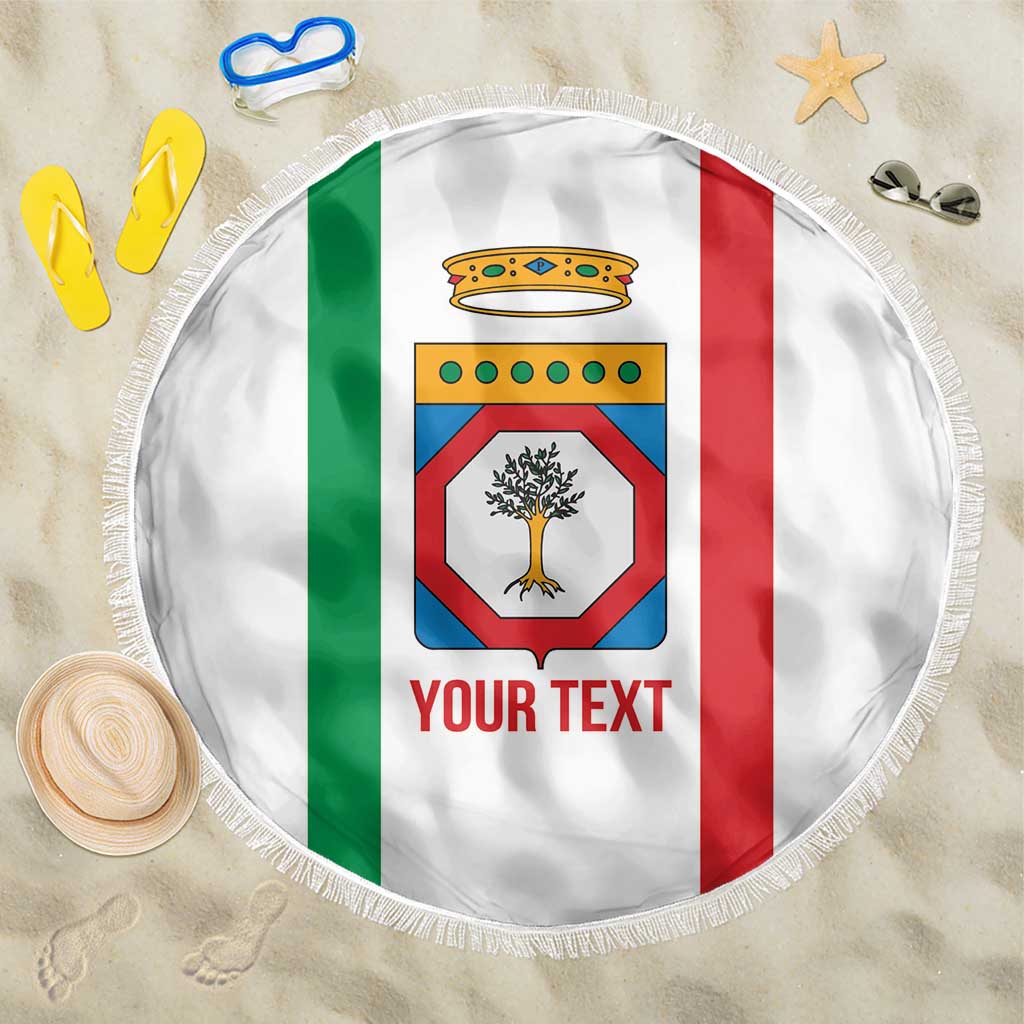Personalized Italy Apulia Beach Blanket Inspiration Flags Style