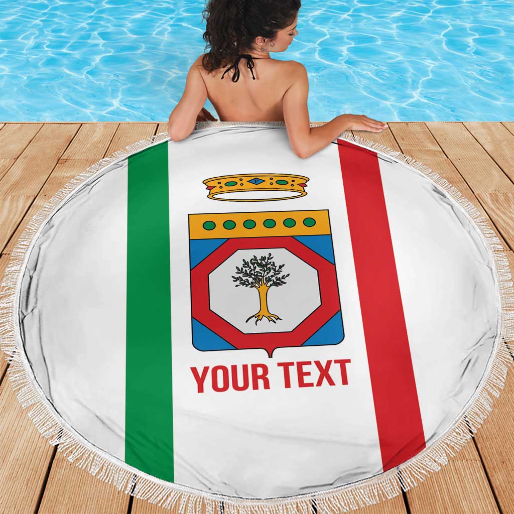 Personalized Italy Apulia Beach Blanket Inspiration Flags Style