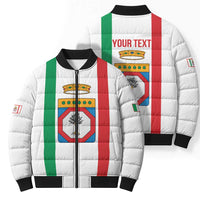 Personalized Italy Apulia Bomber Puffer Jacket Inspiration Flags Style - Wonder Print Shop