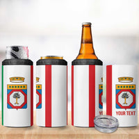 Personalized Italy Apulia 4 in 1 Can Cooler Tumbler Inspiration Flags Style