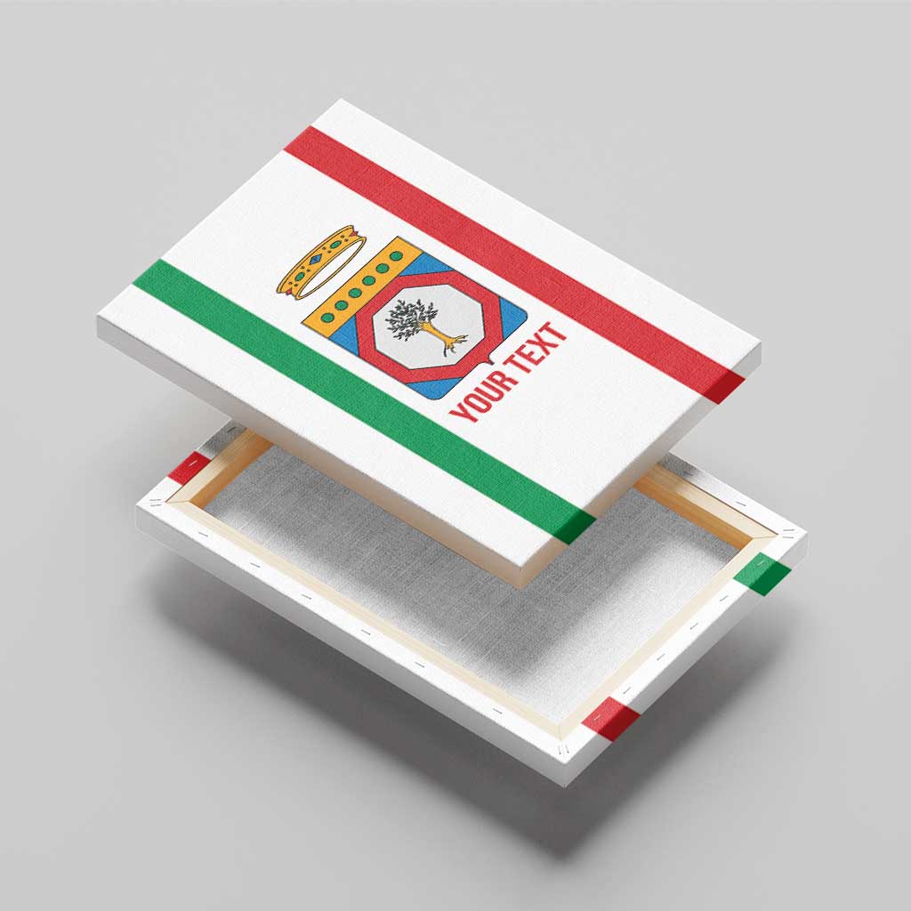 Personalized Italy Apulia Canvas Wall Art Inspiration Flags Style