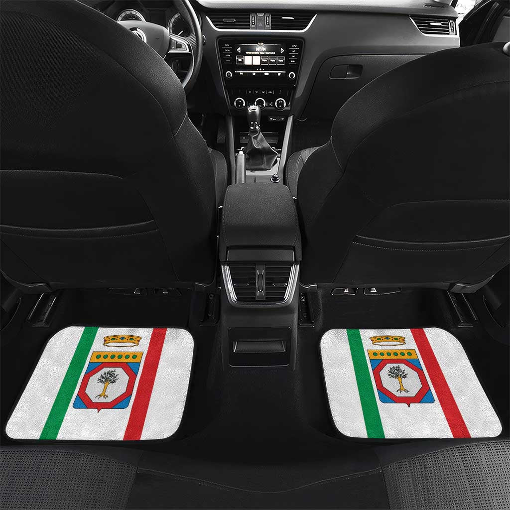 Personalized Italy Apulia Car Mats Inspiration Flags Style