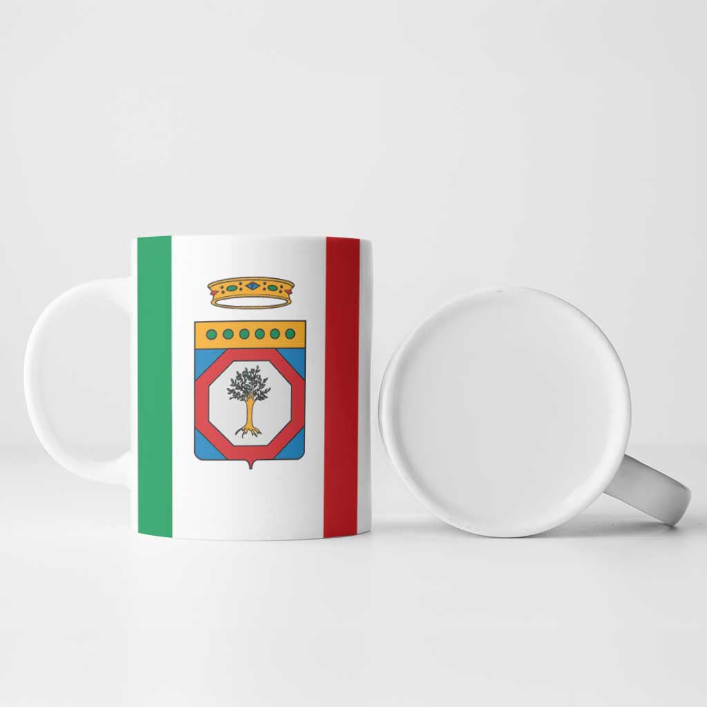 Personalized Italy Apulia Ceramic Mug Inspiration Flags Style - Wonder Print Shop
