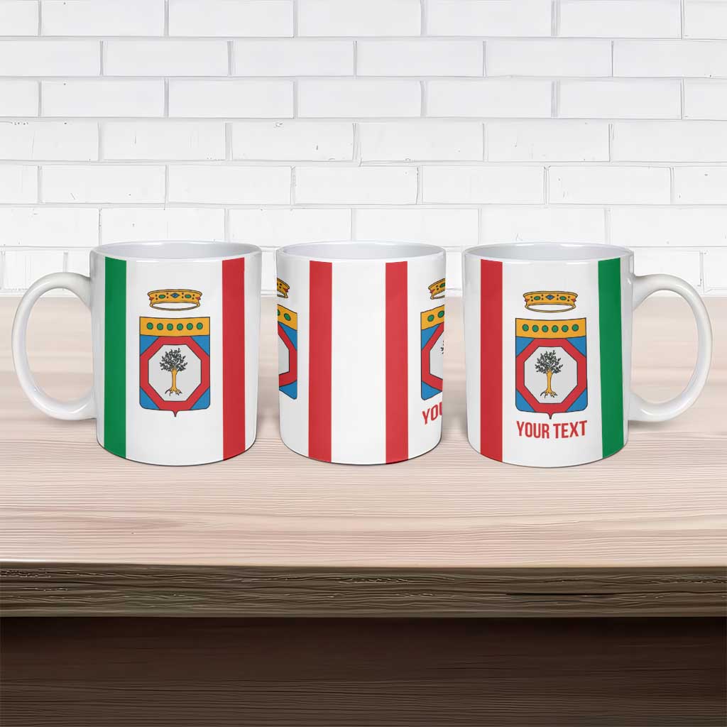 Personalized Italy Apulia Ceramic Mug Inspiration Flags Style - Wonder Print Shop