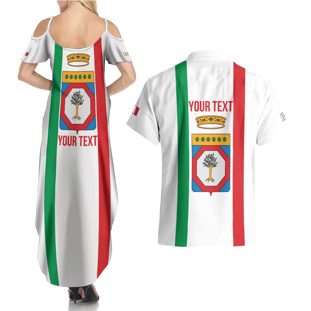 Personalized Italy Apulia Couples Matching Summer Maxi Dress and Hawaiian Shirt Inspiration Flags Style