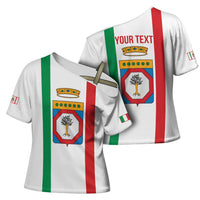 Personalized Italy Apulia Cross Shoulder Shirt Inspiration Flags Style - Wonder Print Shop
