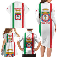 Personalized Italy Apulia Family Matching Long Sleeve Bodycon Dress and Hawaiian Shirt Inspiration Flags Style