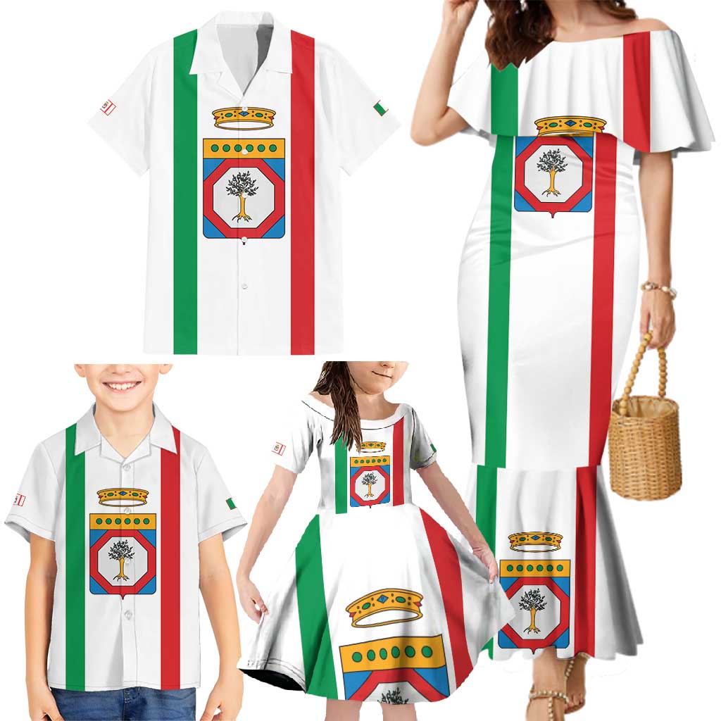 Personalized Italy Apulia Family Matching Mermaid Dress and Hawaiian Shirt Inspiration Flags Style