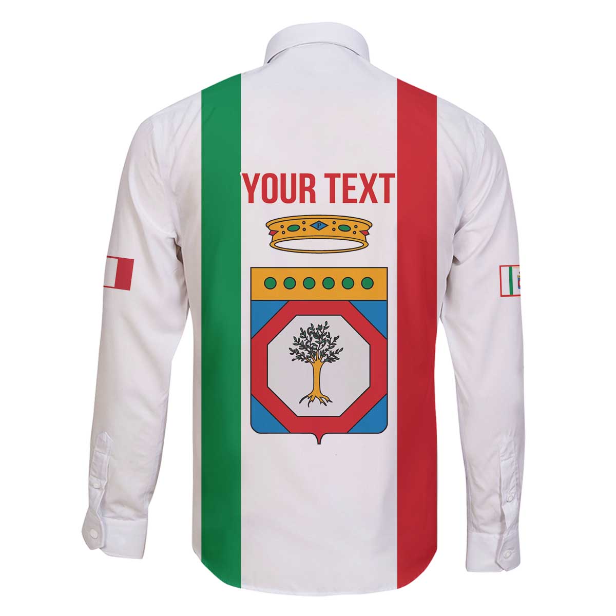 Personalized Italy Apulia Family Matching Off The Shoulder Long Sleeve Dress and Hawaiian Shirt Inspiration Flags Style