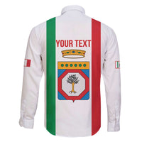 Personalized Italy Apulia Family Matching Off The Shoulder Long Sleeve Dress and Hawaiian Shirt Inspiration Flags Style