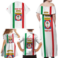 Personalized Italy Apulia Family Matching Off Shoulder Maxi Dress and Hawaiian Shirt Inspiration Flags Style