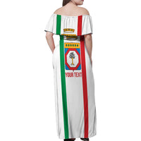 Personalized Italy Apulia Family Matching Off Shoulder Maxi Dress and Hawaiian Shirt Inspiration Flags Style