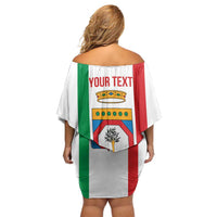 Personalized Italy Apulia Family Matching Off Shoulder Short Dress and Hawaiian Shirt Inspiration Flags Style