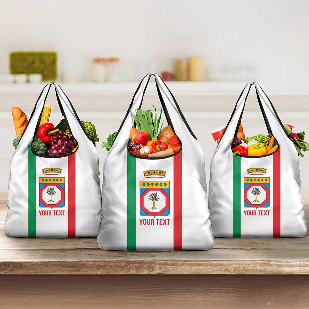 Personalized Italy Apulia Grocery Bag Inspiration Flags Style