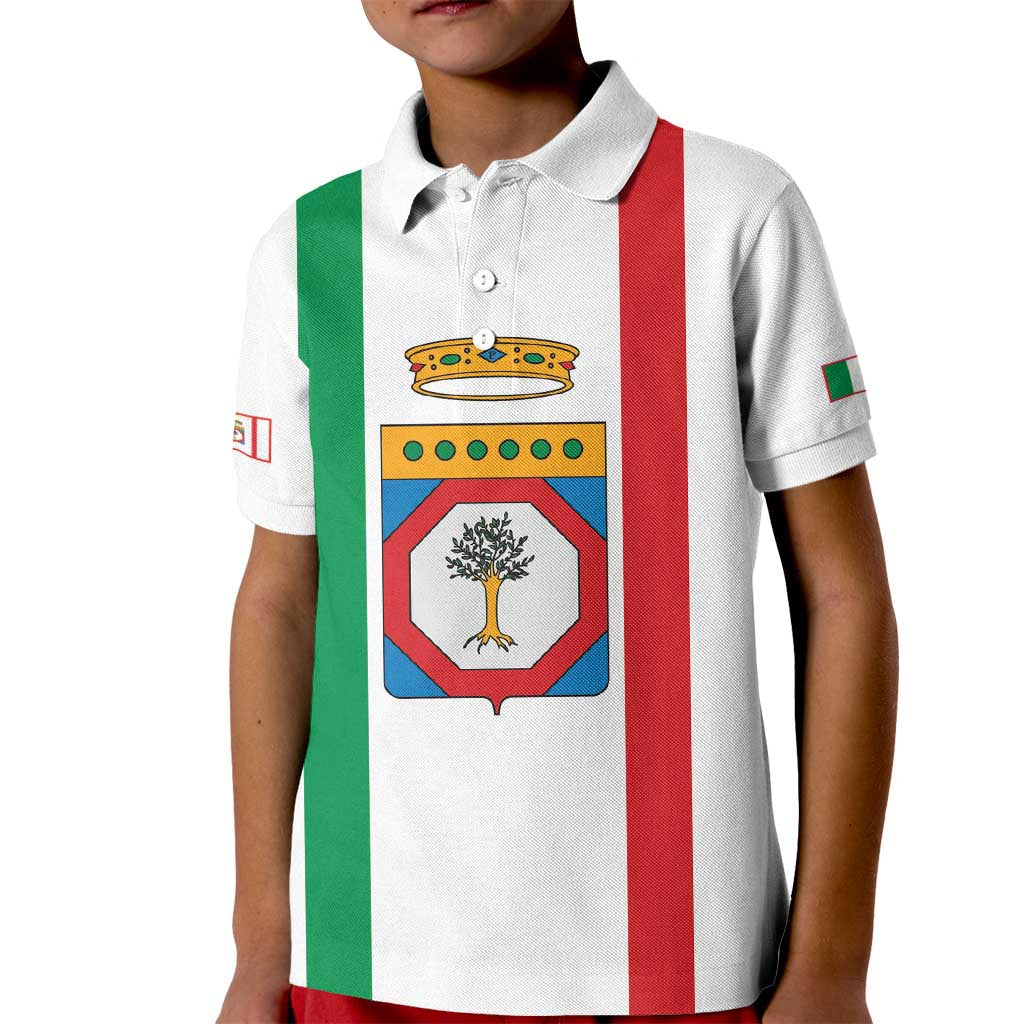 Personalized Italy Apulia Kid Polo Shirt Inspiration Flags Style