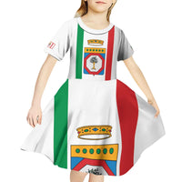 Personalized Italy Apulia Kid Short Sleeve Dress Inspiration Flags Style