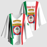 Personalized Italy Apulia Kimono Sleeve Blouse Inspiration Flags Style - Wonder Print Shop