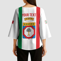 Personalized Italy Apulia Kimono Sleeve Blouse Inspiration Flags Style - Wonder Print Shop